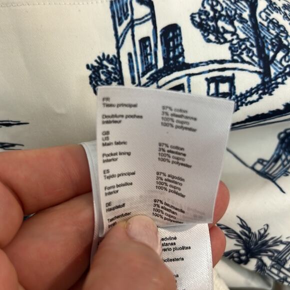 Maje Rapomi white shirt dress paris Print short sleeve Dress Size 3 FR 40 US 8 - Picture 13 of 14